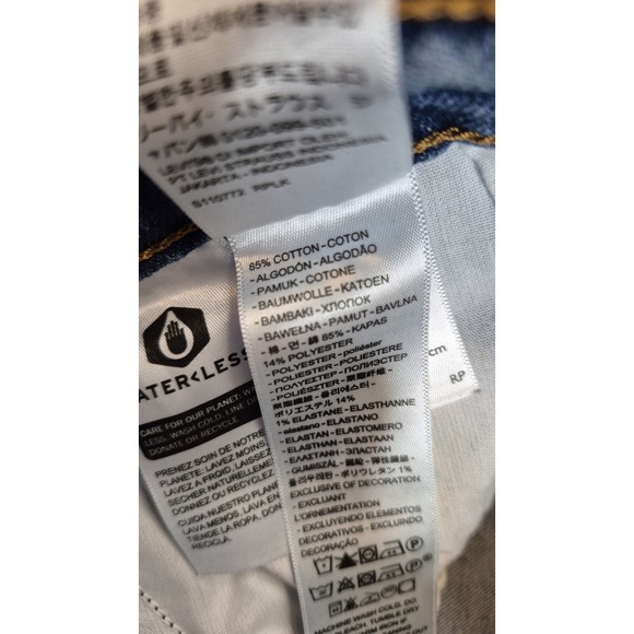 Levi's Wedge Straight High Rise Women's Denim Jeans Blue Button Fly Size 30x28 - Picture 5 of 13